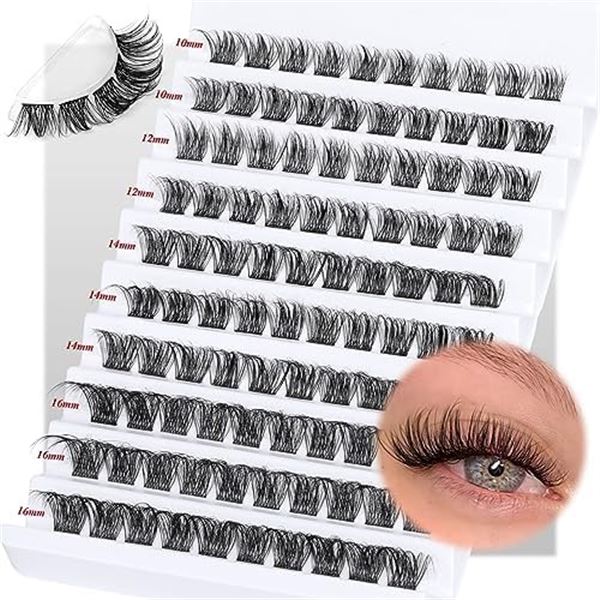 NEW CRIS LASHES CLUSTE LASHES D-14MM