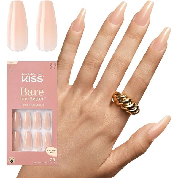 NEW 28 NAILS KISS TRUNUDE NAIL SHADES