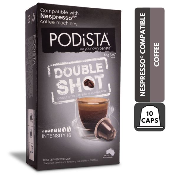 NEW 3 X 10 X 55G PODISTA DOUBLE SHOT NEPRESSO