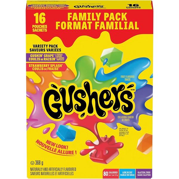 NEW 368G GUSHERS VARIETY PACK