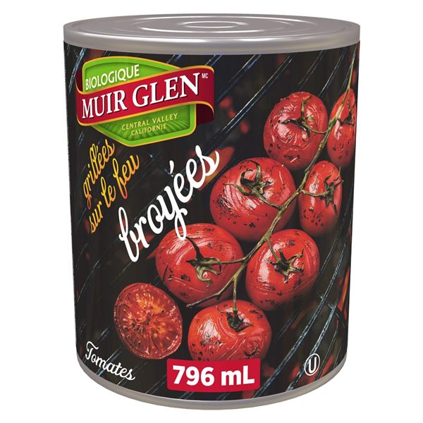 NEW 796ML MUIR GLEN FIRE ROASTED CRUSHED TOMATOES
