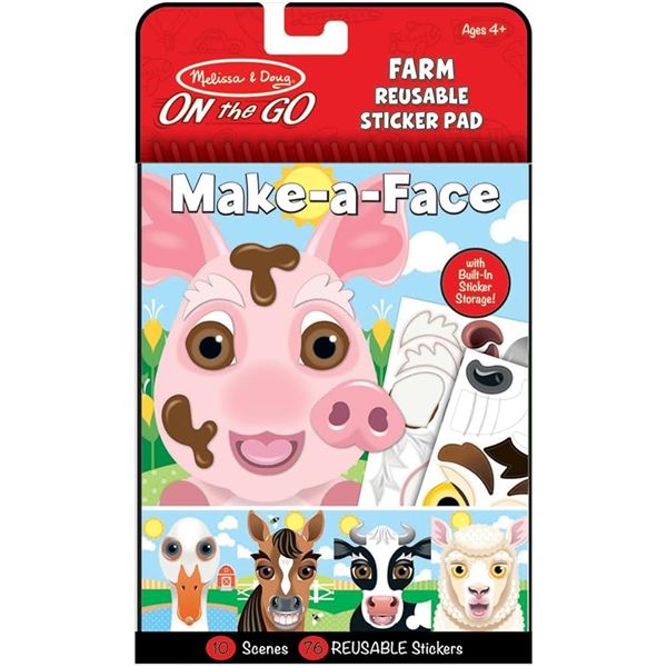 NEW MELISSA & DOUG ON THE GO FARM REUSABLE STICKER