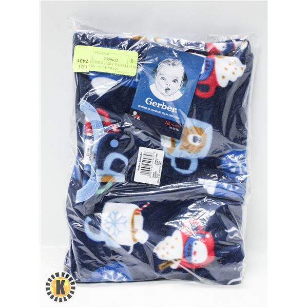 NEW GERBER BABY PAJAMA FOR 18 MONTHS - BLUE MUGS
