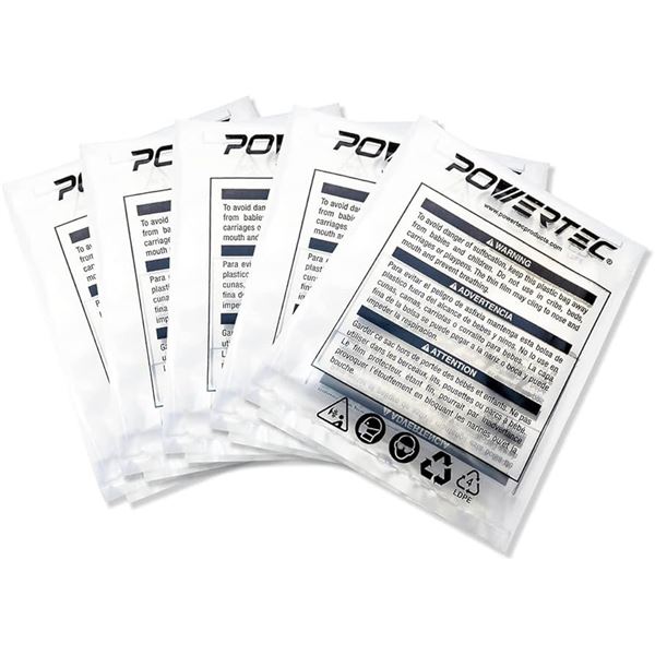 NEW 5 PACK POWERTEC CLEAR PLASTIC DUST COLLECTION