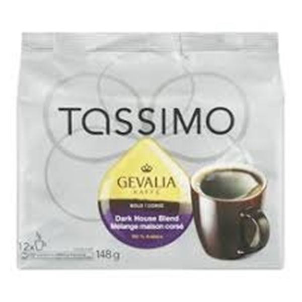 NEW 148G TASSIMO GEVALIA DARK HOUSE BLEND