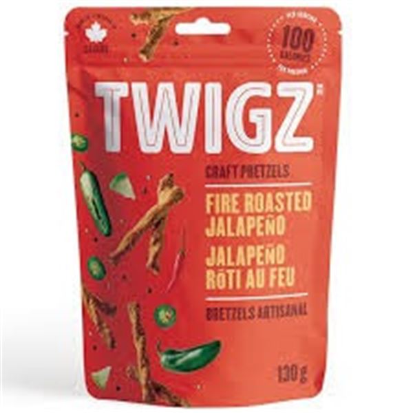 NEW 12 X 130G TWIGZ FIRE ROASTED JALAPENO