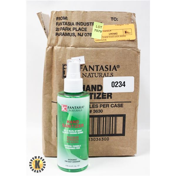 NEW 6 X 6OZ FANTASIA HAND SANITIZER