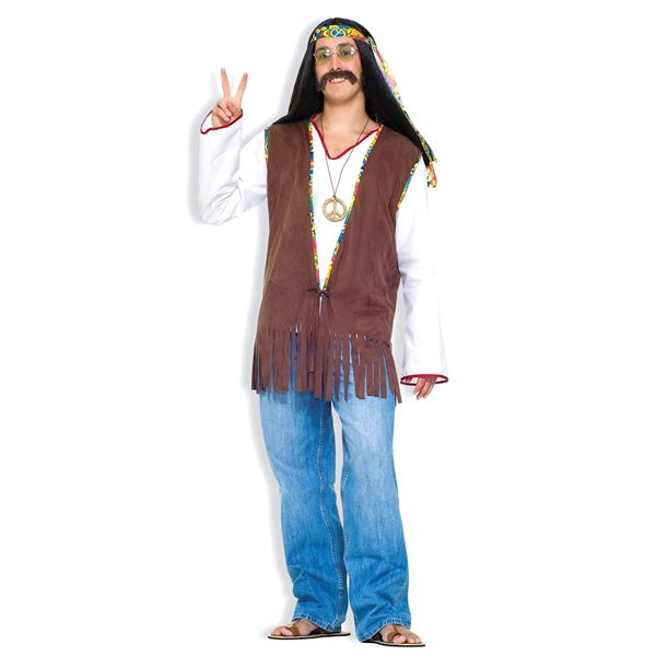 NEW GENERATION HIPPIE VEST GILET ADULT STANDARD