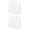 Image 1 : NEW 6 HANES TAGLESS TANKS WHITE LARGE