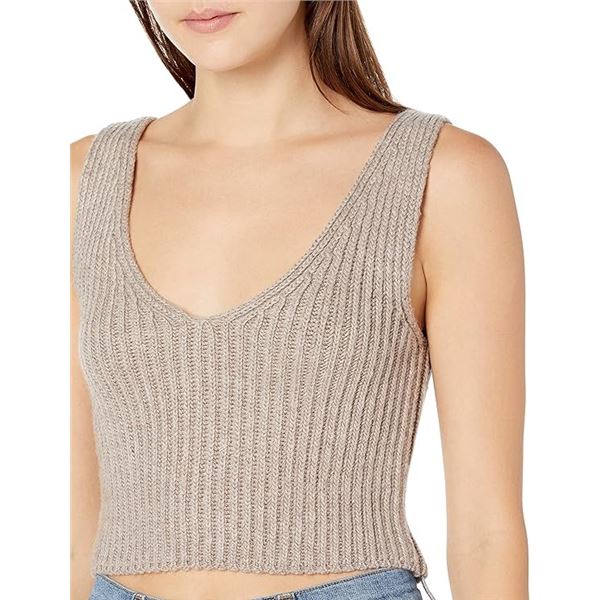 NEW THE DROP HEATHER MUSHROOM CROPTOP SZ MED
