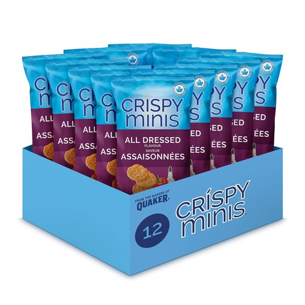 NEW 12 X 100G CRISPY MINIS CHIPS ALL DRESSED