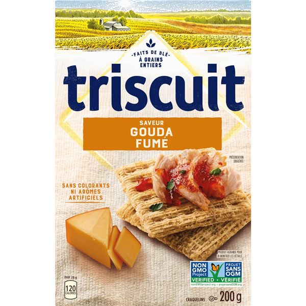 NEW 3 X 200G TRISCUIT SMOKED GOUDA FLAVOUR