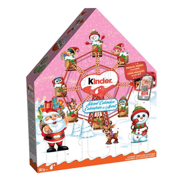 NEW 182G KINDER ADVENT CALENDAR PINK