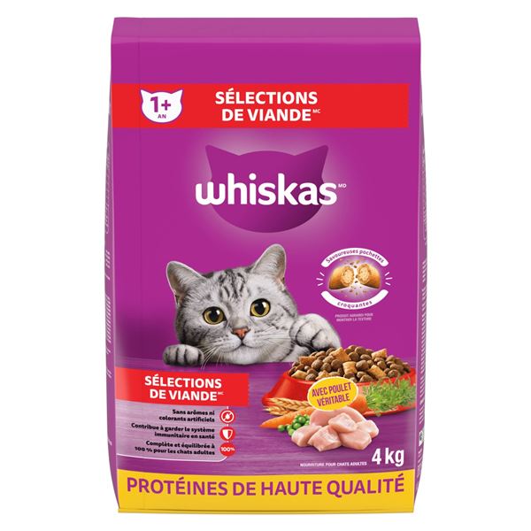NEW 2KG WHISKAS HIGH QUALITY PROTEIN