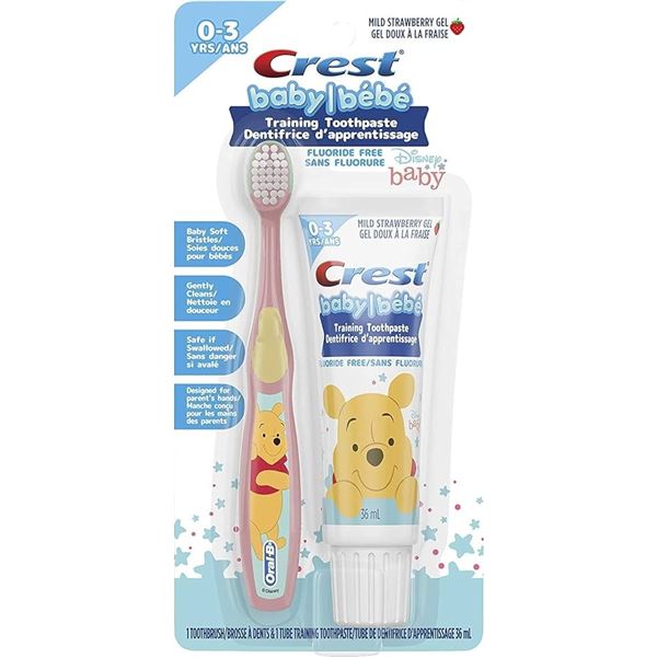 NEW 36ML CREST BABY TRAINING TOOTHBRUSH