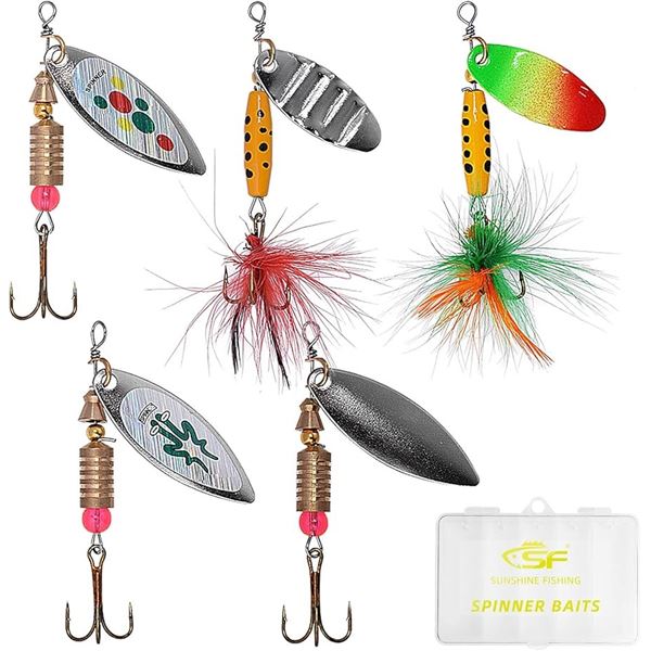 NEW 5 PIECES SUNSHINE FISHING PRODUCT SPINNER BAIT