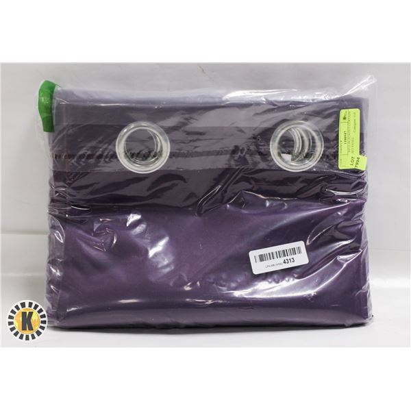NEW PURPLE BLACKOUT CURTAIN GROMMET PANEL