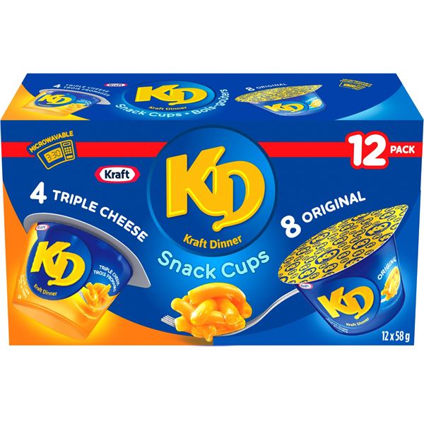 NEW 12 X 58G KD SNACK CUPS