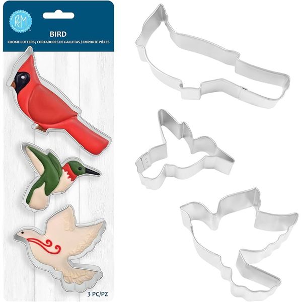 NEW R&M BIRD COOKIE CUTTERS 3 PIECE