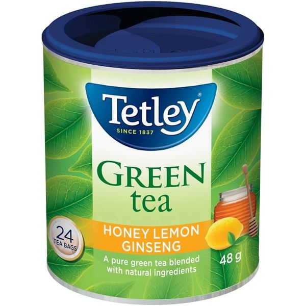 NEW 4 X 48G TETLEY GREEN TEA HONEY LEMON