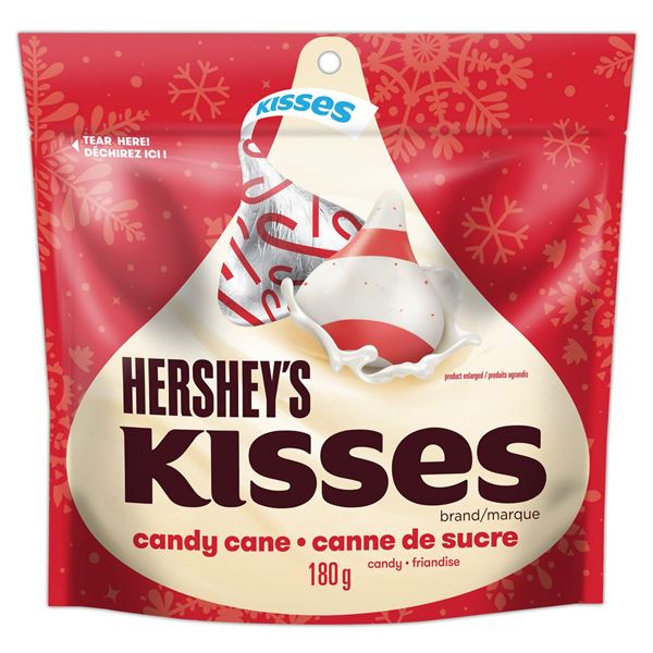 NEW 2 X 180G HERSHEYS KISSES CANDY CANE