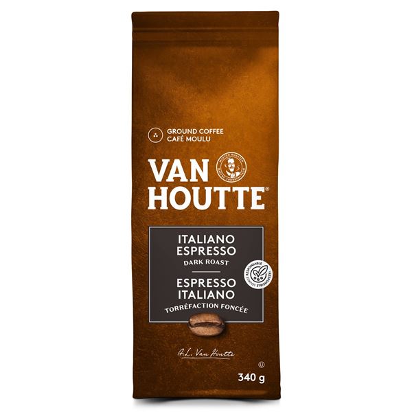 NEW 340G VAN HOUTTE ITALIANO ESPRESSO DARK ROAST