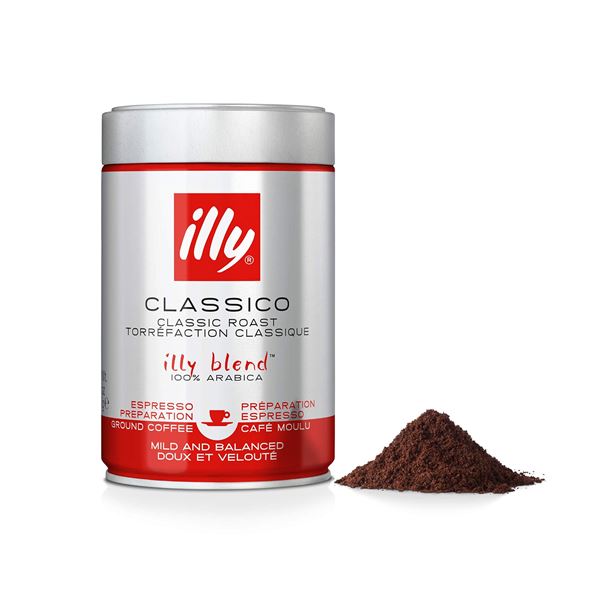 NEW 250G ILLY CLASSICO ROASTGROUND COFFEE