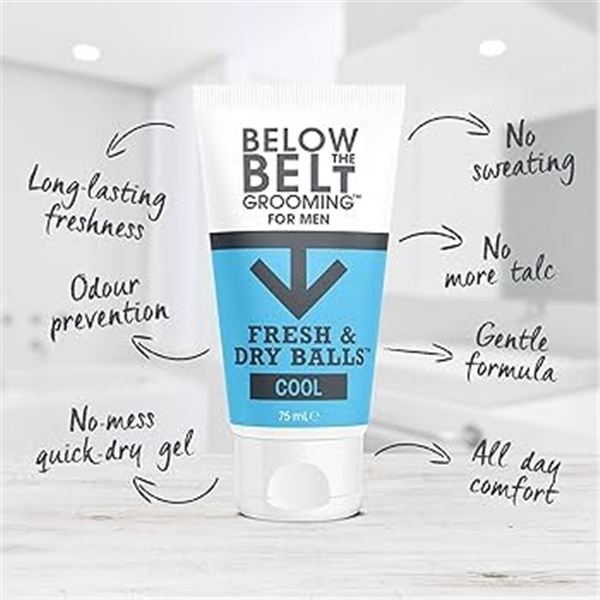 NEW 75ML BELOW THE BELT GROOMING FOR MEN COOL