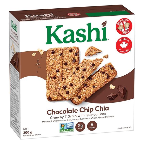 NEW 2 X 200G KASHI CHOCOLATE CHIP CHIA