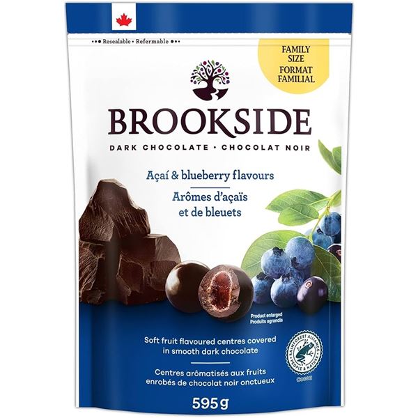 NEW 595G BROOKSIDE DARK CHOCOLATE BLUEBERRY