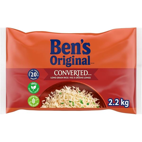 NEW 2.2KG BENS ORIGINAL CONVERTED LONG GRAIN RICE