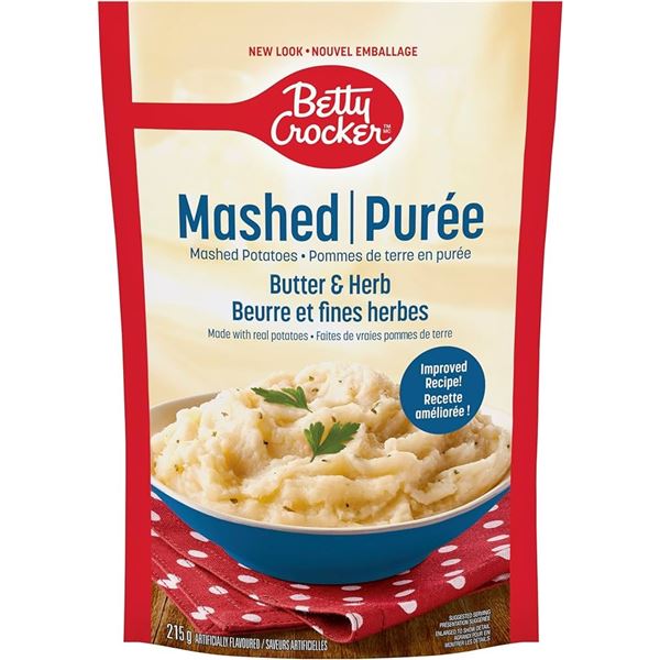 NEW 2 X 215G BETTY CROCKER MASHED POTATOES