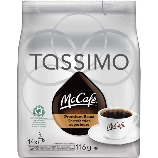 NEW 166G TASSIMO MCCAFE PREMIUM ROAST