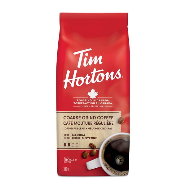 NEW 300G TIM HORTONS COARSE GRIND COFFEE