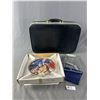 Image 1 : Vintge Hard Sided Suitcase with Contents, Star Trek Collector Plate etc