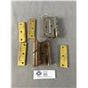 Image 1 : Lot of Antique Brass & Steel ( Heavy Duty ) Hinges
