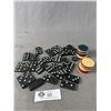 Image 1 : Lot of 1930's Poker Chips & Wooden Dominos