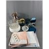 Image 1 : Lot of Home Décor - Shower Curtain, Pottery Jugs, Food Steamer & More