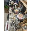 Image 1 : First of 2 Table Lots. Lots Of Glass! Ice Skates Etc.NO SHIPPING!
