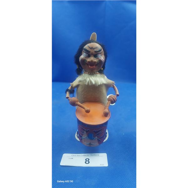 Vintage Marx Toys drumming native 7"