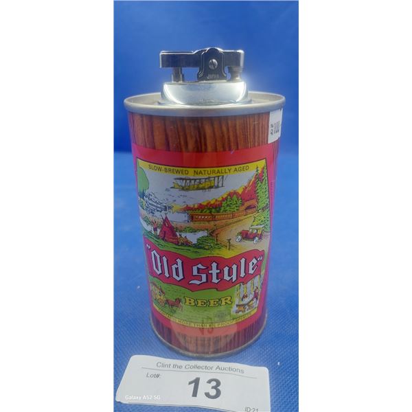 1960s Old Style beer can lighter, Vancouver BC