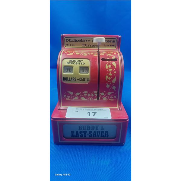 Vintage Buddy L tin toy cash register 6.5" tall