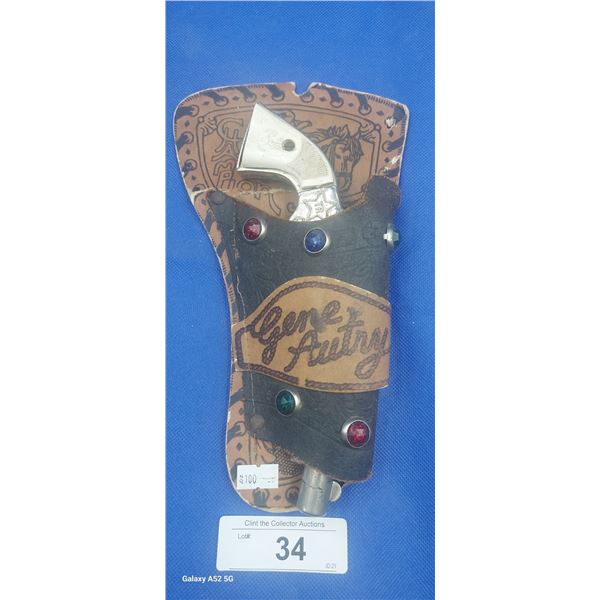 1950s Gene Autry cap gun with holster approx 10"