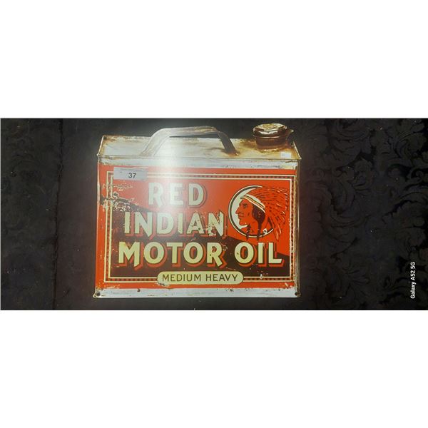 Metal Red Indian motor oil sign 16"x14" reproduction