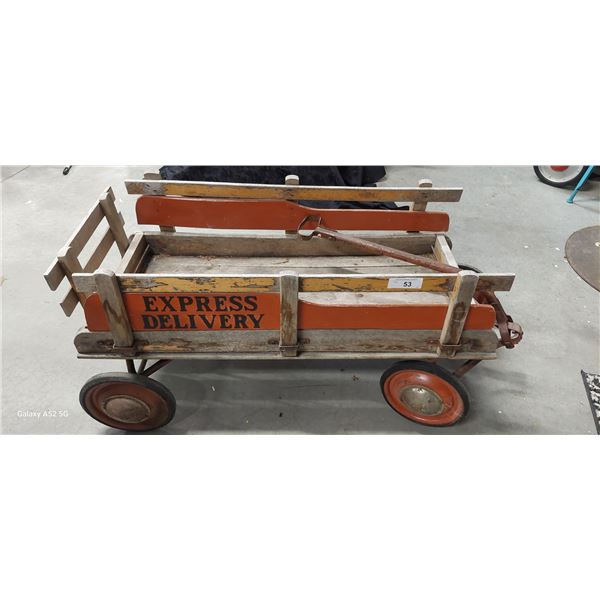 Vintage Express Delivery children's wagon 36" long
