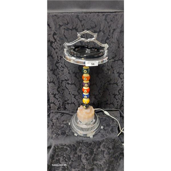 Gorgeous light up billiards ashtray stand, 30" tested