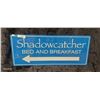 Image 1 : Vintage metal sign. Shadow Catcher B&B 29" x 12"