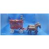 Image 1 : Cast iron horse drawn circus wagon 15"