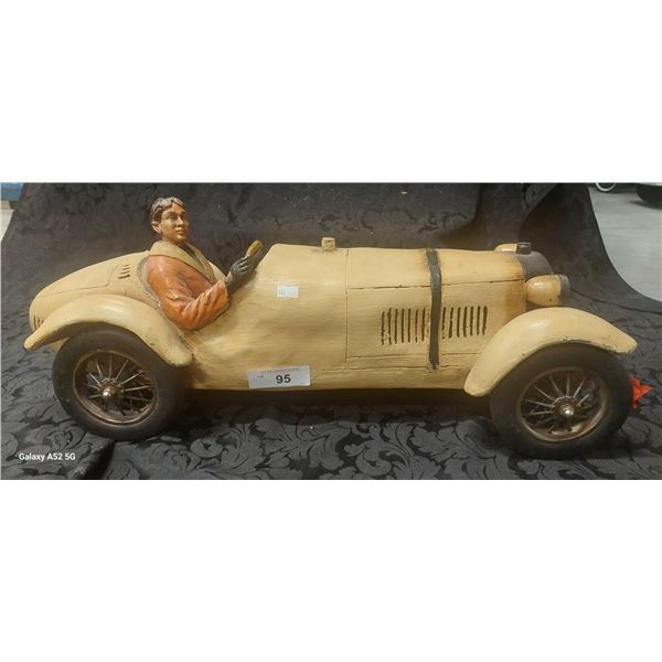 Very large nice decorator race car with driver 26"
