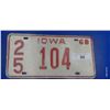 Image 1 : 1968 Iowa license plate